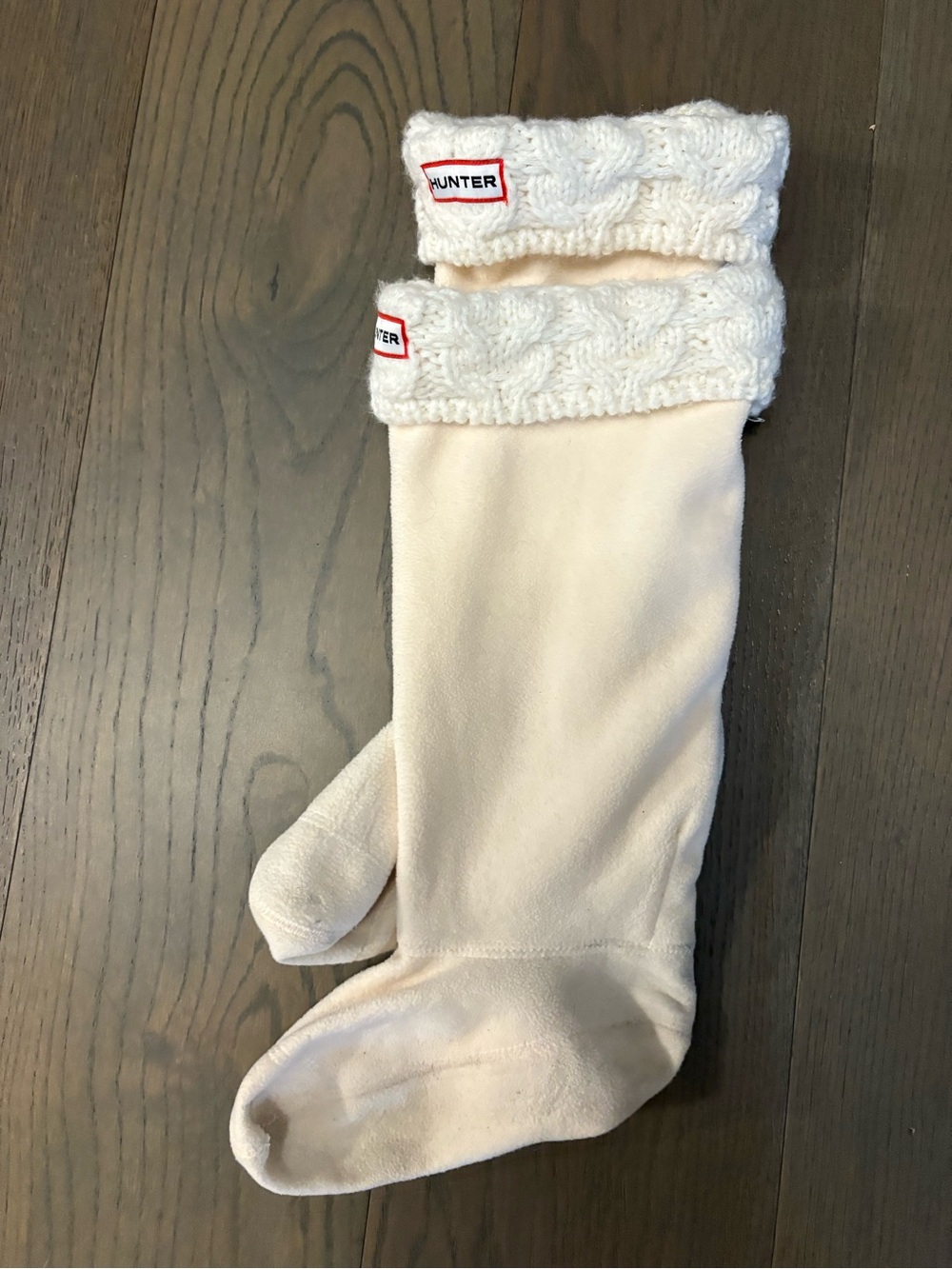 Hunter creme ladies thick rain boots socks sz 5/7 EUC